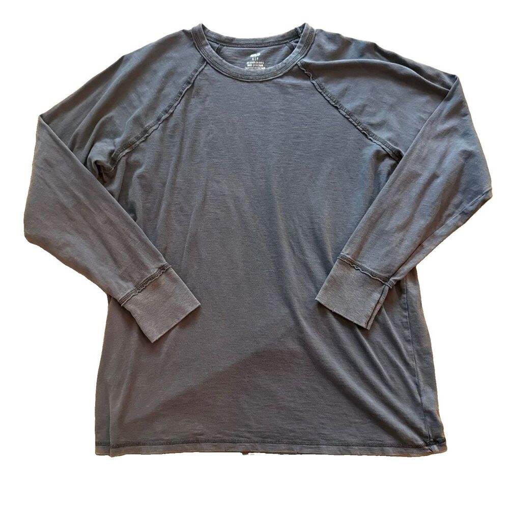 Aerie Women's Small Black Long Sleeve T Shirt Cozy Loungewear Lounge Top